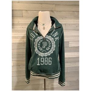 Vintage Victoria Secret Pink half zip sweatshirt💚